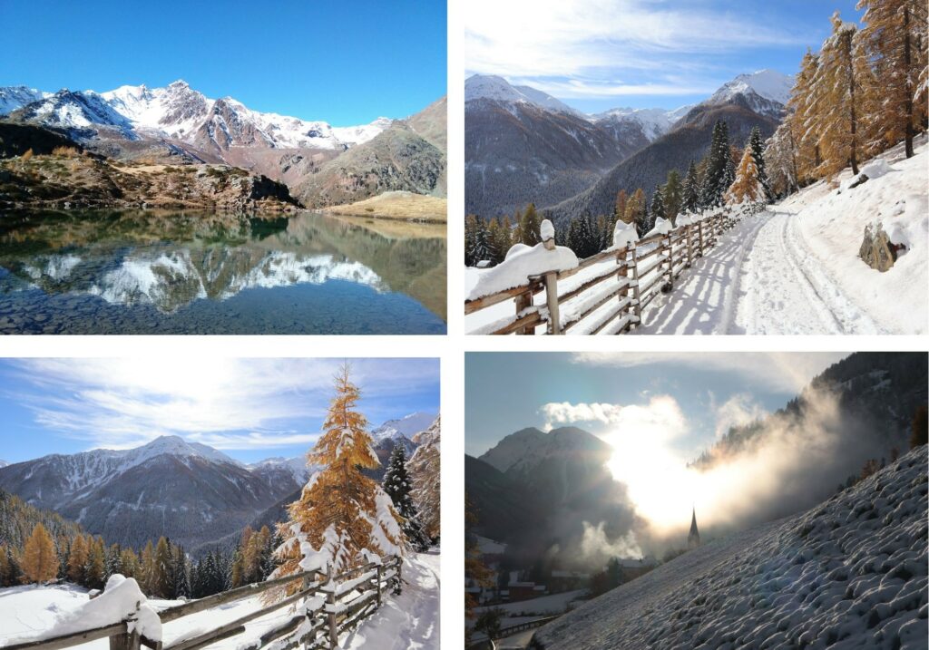 Autunno con neve in Val d'ultimo