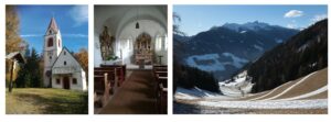 Chiesa di sant'Elena e veduta del Mariolberg